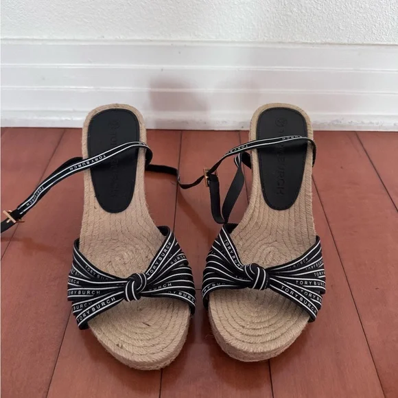 Tory Burch | Shoes | Tory Burch Black And Tan Espadrilles  display picture 1
